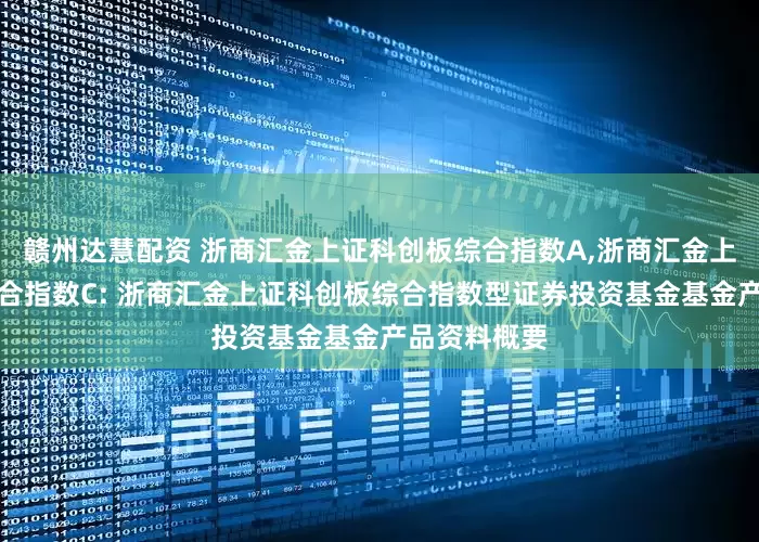 赣州达慧配资 浙商汇金上证科创板综合指数A,浙商汇金上证科创板综合指数C: 浙商汇金上证科创板综合指数型证券投资基金基金产品资料概要